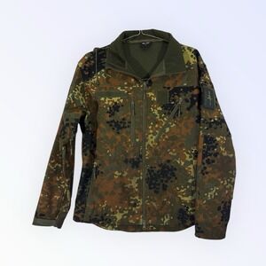 MIL-TEC Softshell‎ tactical jacket SCU 14 German Flecktarn camo hiking LARGE